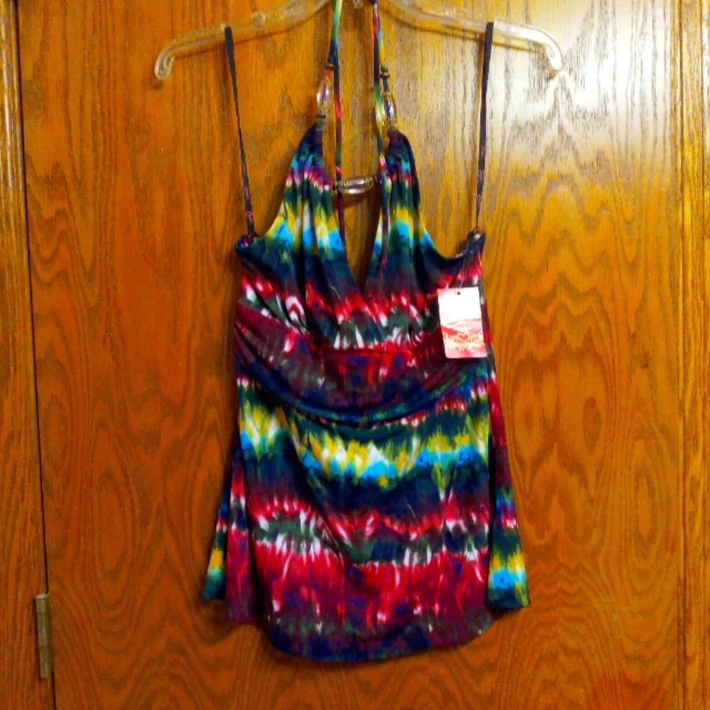 Junior halter beaded top Sz.lg NWT